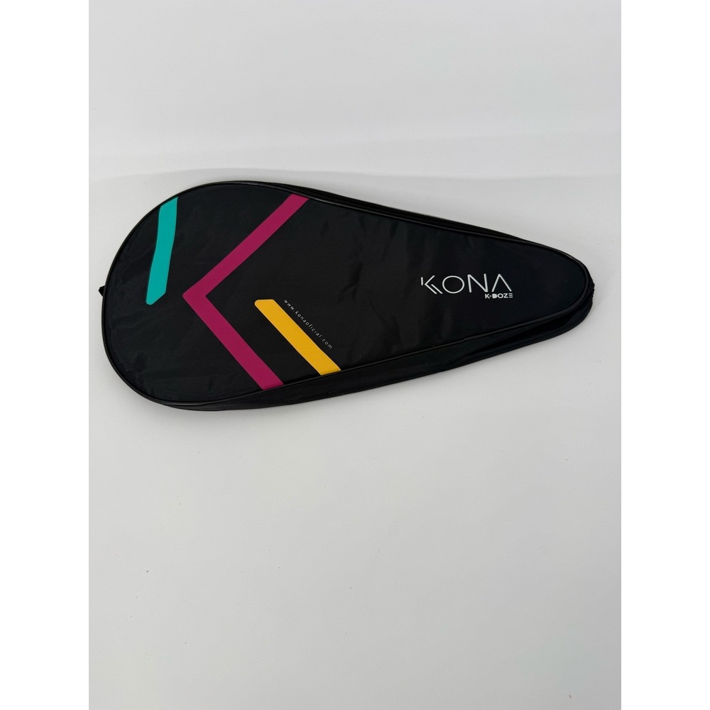 KONA Black Racquet Cover Bag with Colorful Accents and‎ Strap Pickleball Tennis